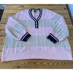 Torrid 1/4 Button Sweater Size 4 Women’s Pink